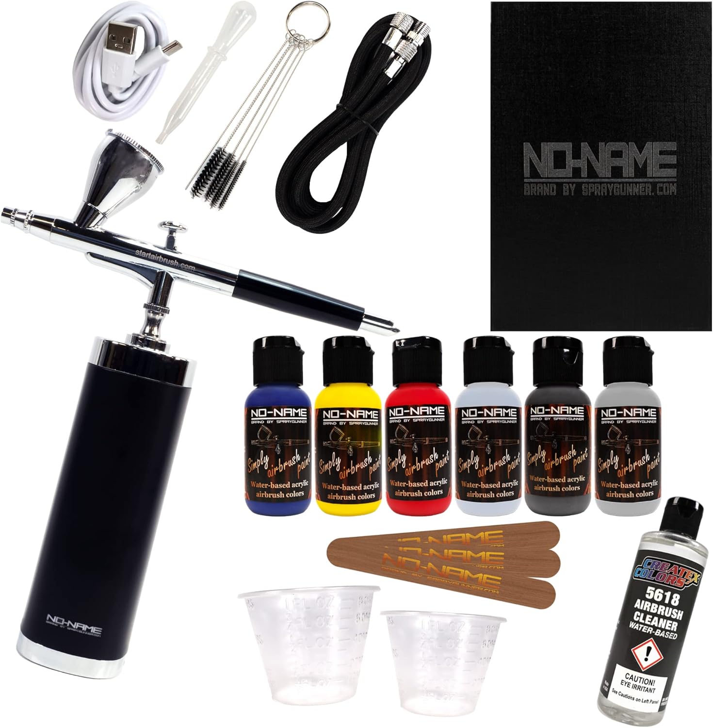 USA-Made Cordless Airbrush Kit: Portable Dual Action