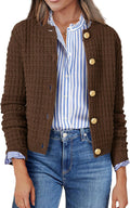 Zeagoo Womens 2025 Cardigan Sweaters Button Down Crew Neck - Stylish