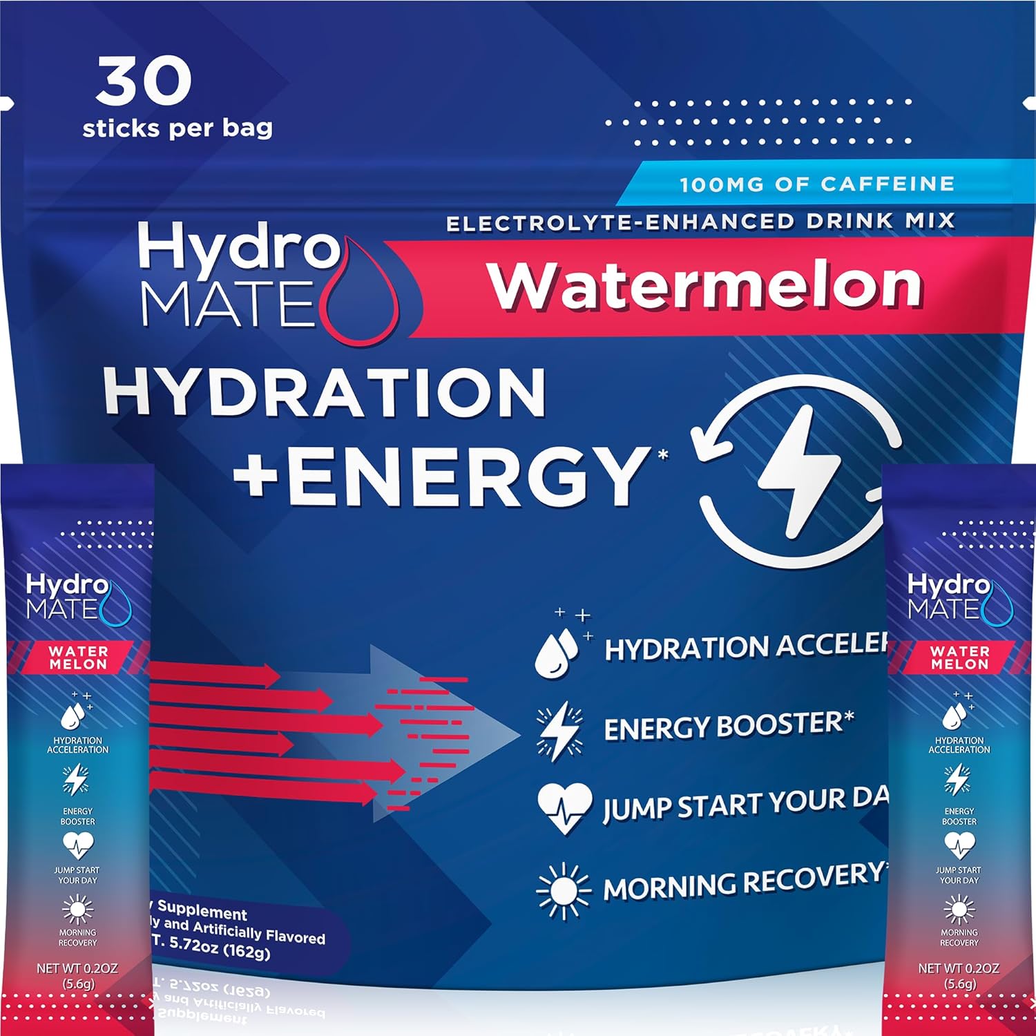 HydroMATE Electrolytes Powder Drink Mix for Rapid Hydration