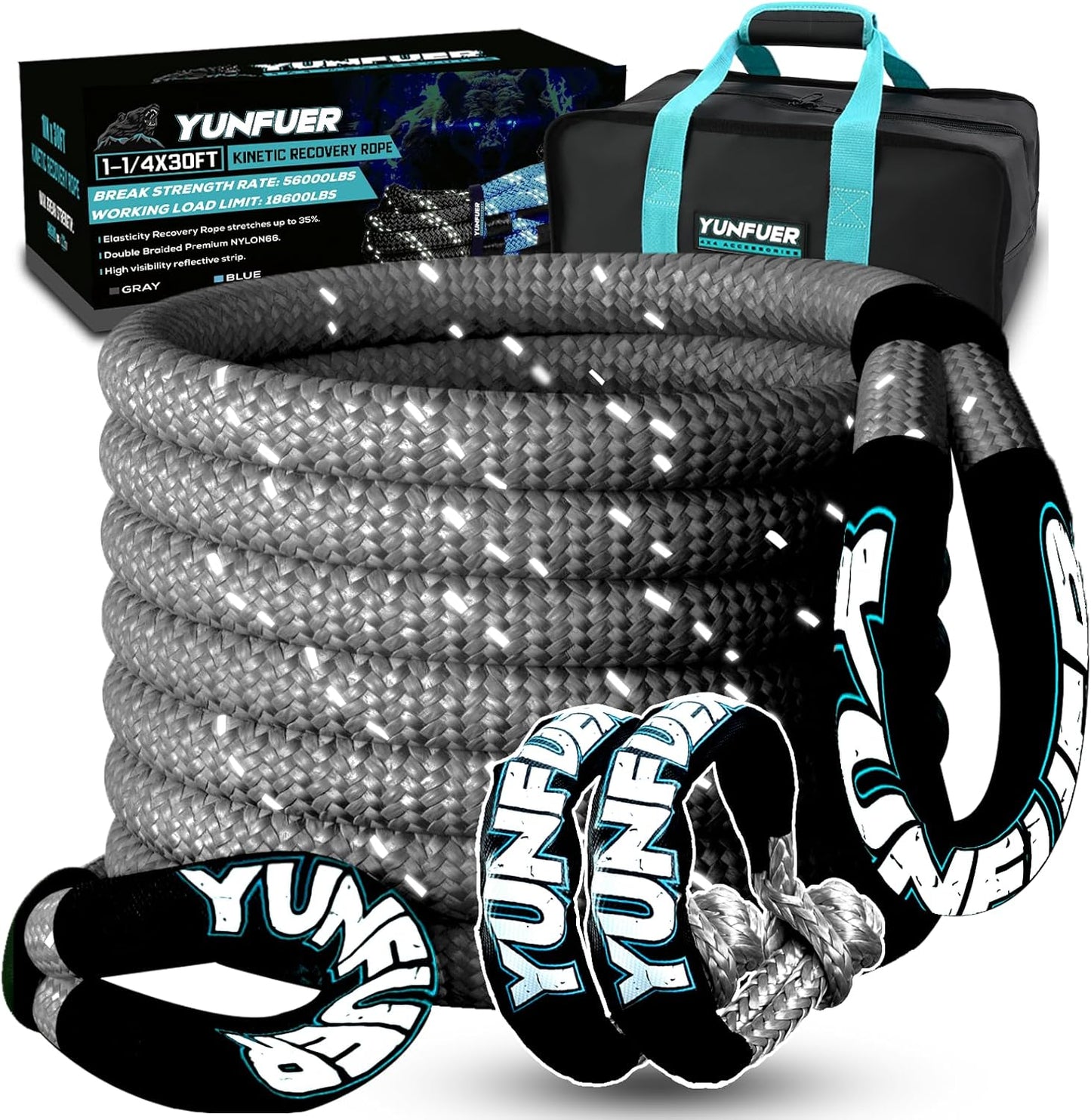 Heavy-Duty Kinetic Recovery Rope Kit for Off-Road Adventures