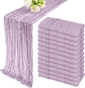 10ft Cheesecloth Table Runner 35x120 in 12 Pack Light Purple - Boho
