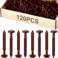 Blulu 120 Pcs 3 in Vinyl Shutter Fastener Pack - Bulk Window Pegs