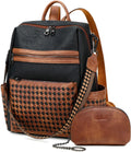 Leather Backpack Purse for Women - Faux Vegan Leather Work & Travel