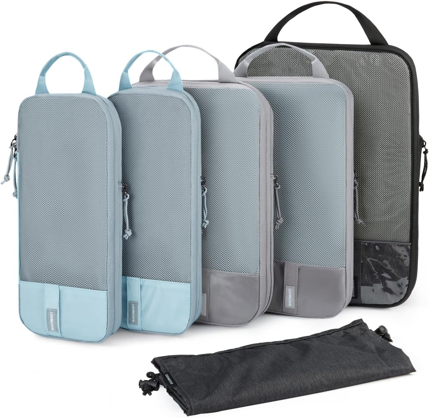 BAGSMART Compression Packing Cubes for Travel - Space Saver