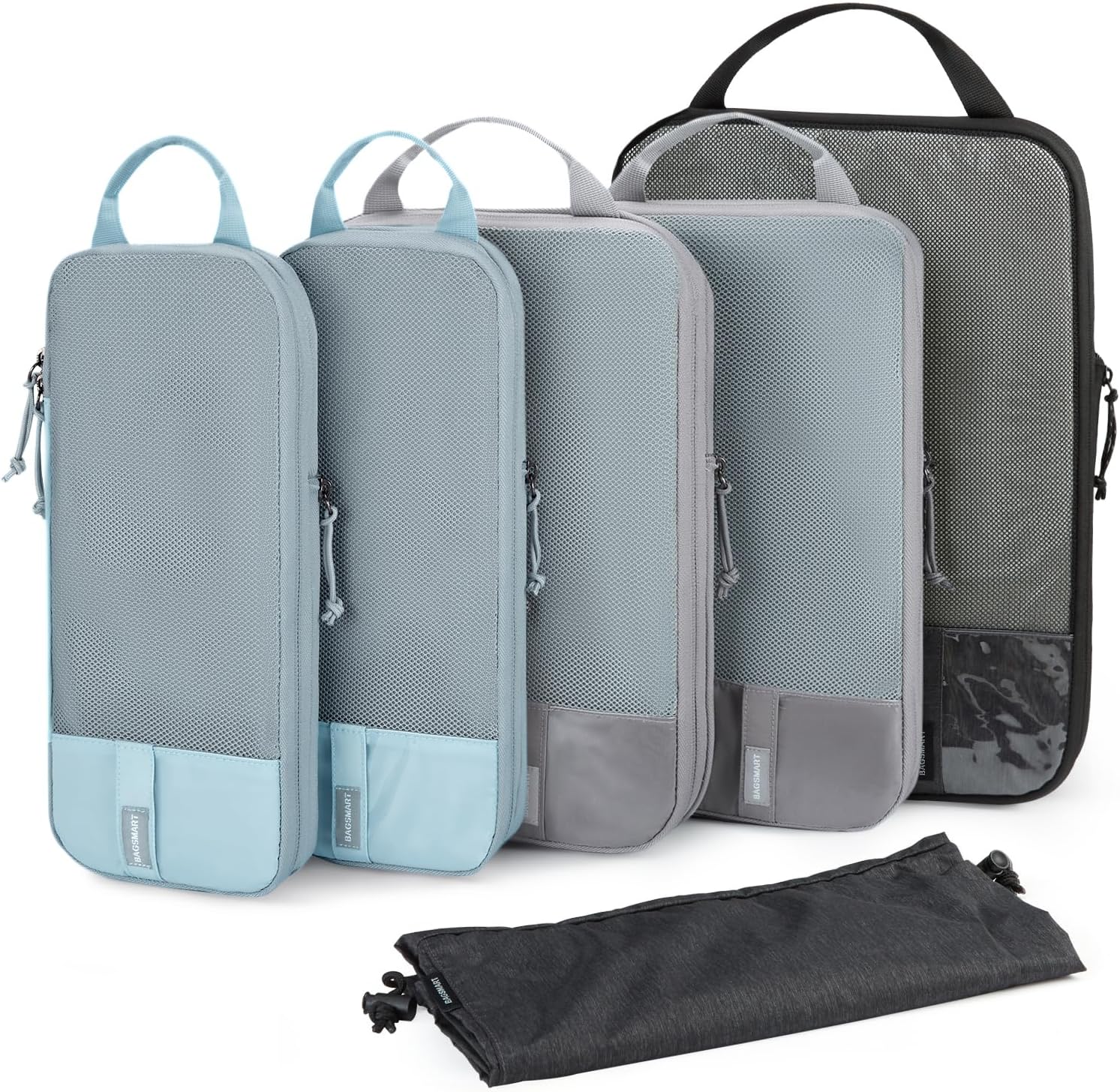 BAGSMART Compression Packing Cubes for Travel - Space Saver