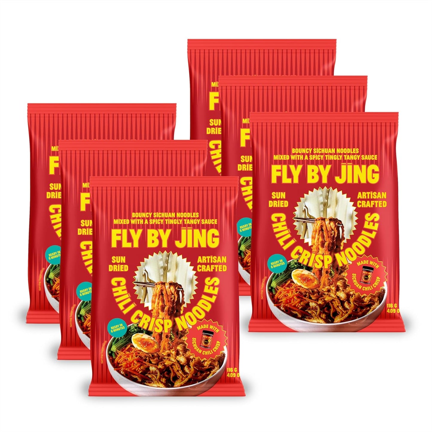 FLYBYJING Chili Crisp Noodles - Authentic Sichuan Flavor in 6 Min