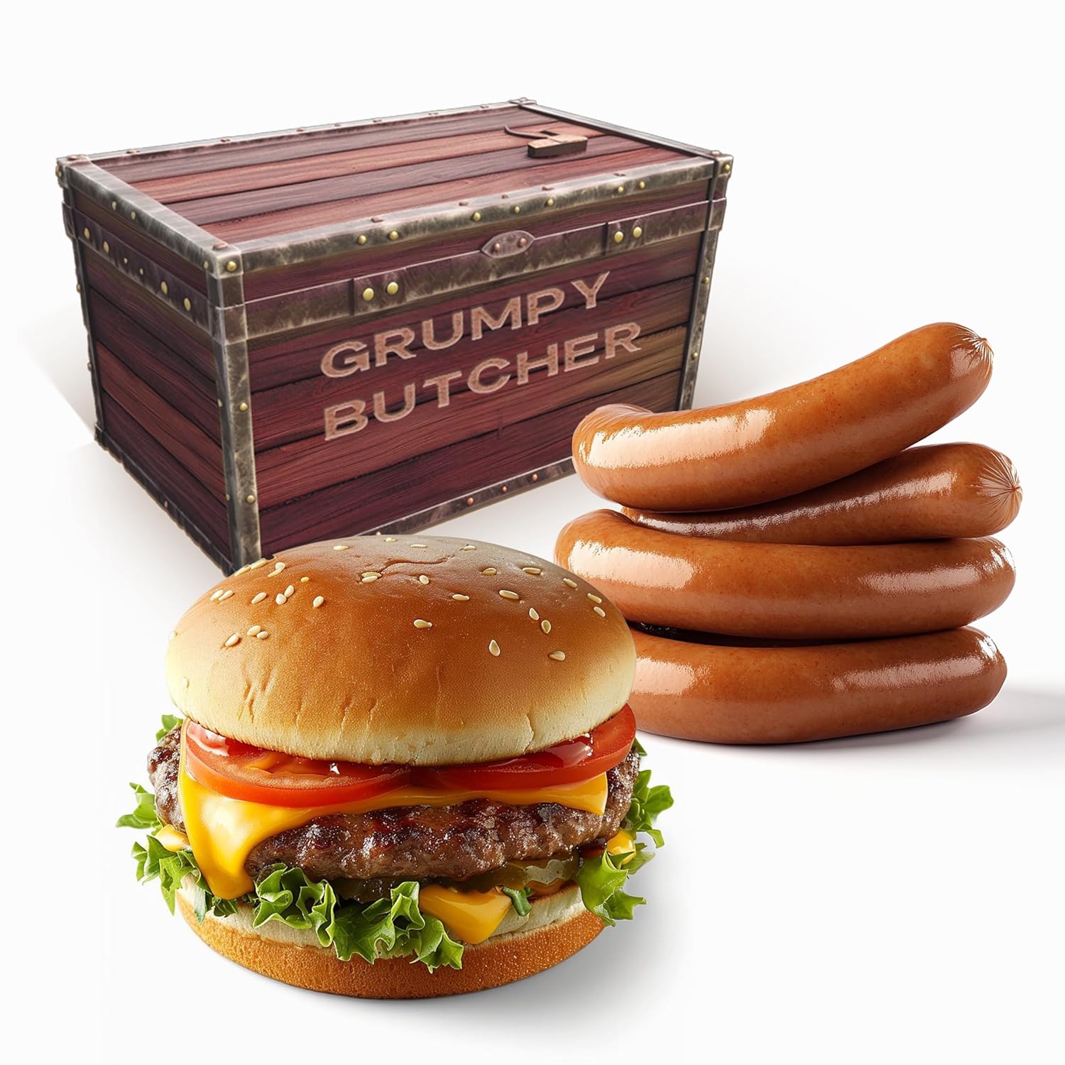 Grumpy Butcher Classic Grill Food Gift with Wagyu Burgers & Hot Dogs