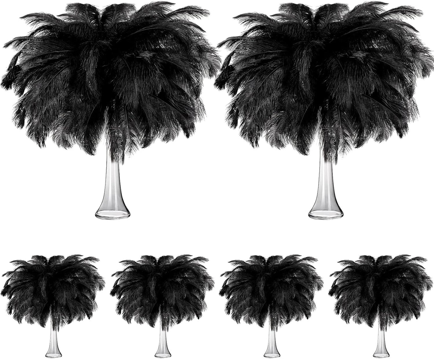 200 Pcs Natural Ostrich Feathers for Elegant Party Decor