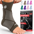 Ankle Brace for Men & Women Dark Brown - Removable Strap Support