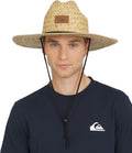 Quiksilver Men's Wide Brim Outdoor Lifeguard Straw Sun Hat - Sun