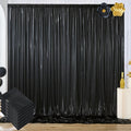 30x10 ft Wrinkle Free Black Sequin Backdrop Curtain - Shimmer Photo