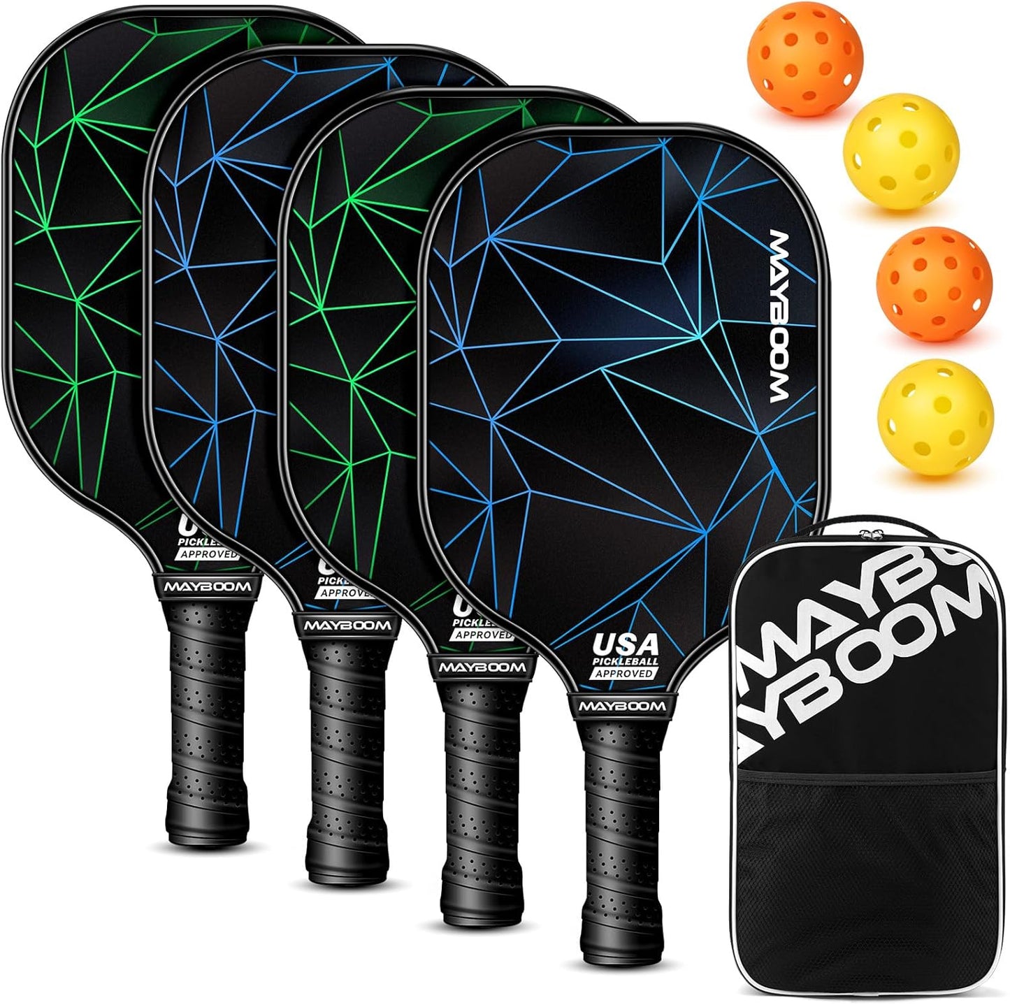 Mayboom Pickleball Paddles Set of 2 or 4 for Beginners