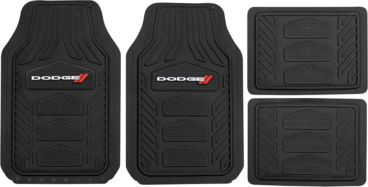 Dodge Weatherpro Floor Mats Set by Plasticolor - Black, Durable