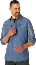 Men's Long Sleeve Mixed Material Shirt - Moisture Wicking