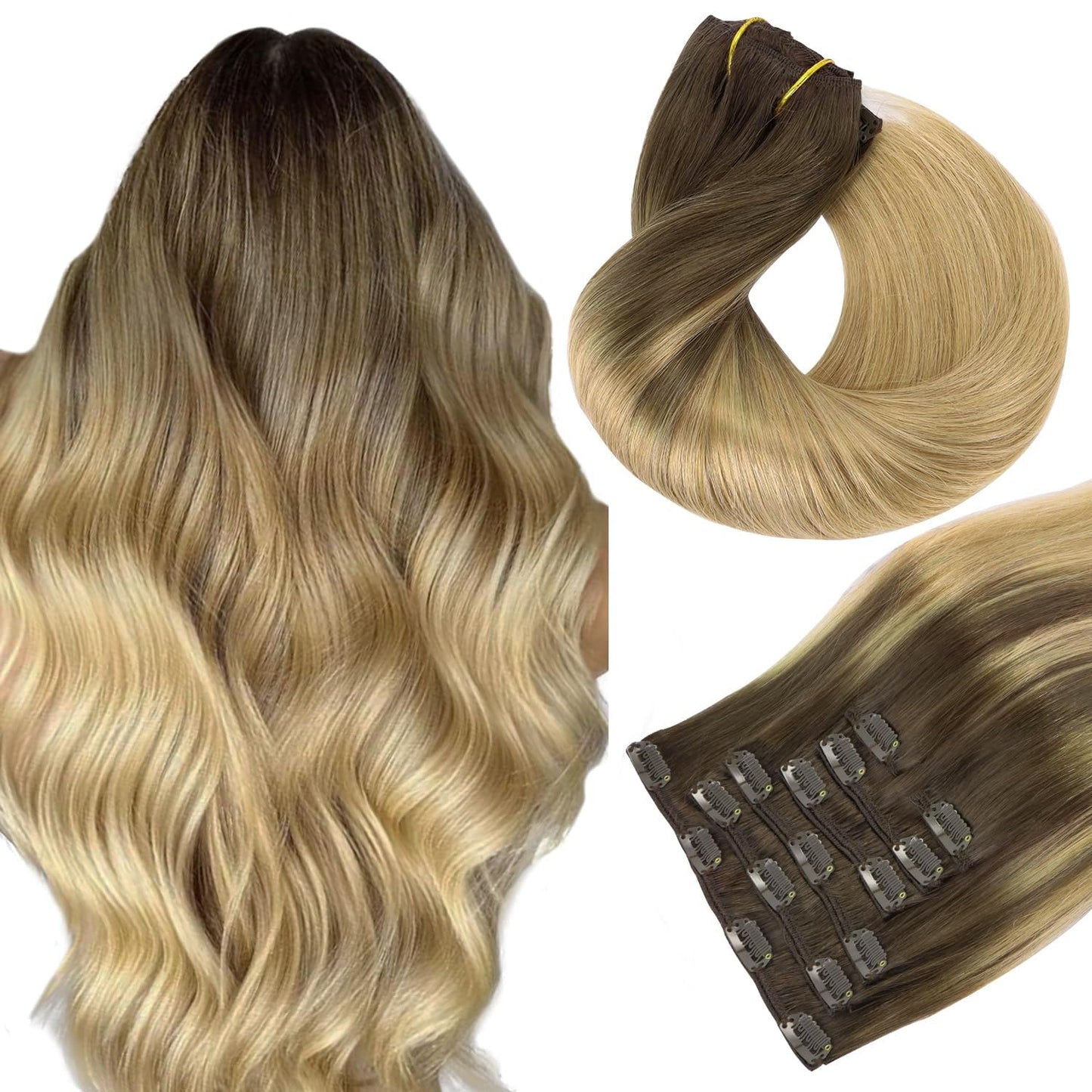 HOTBANANA Clip in Hair Extensions for Stunning Volume and Length