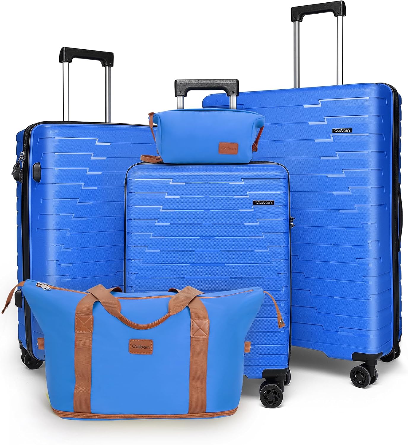 Luggage Sets 5 Piece with Upgraded Wheels and TSA Lock