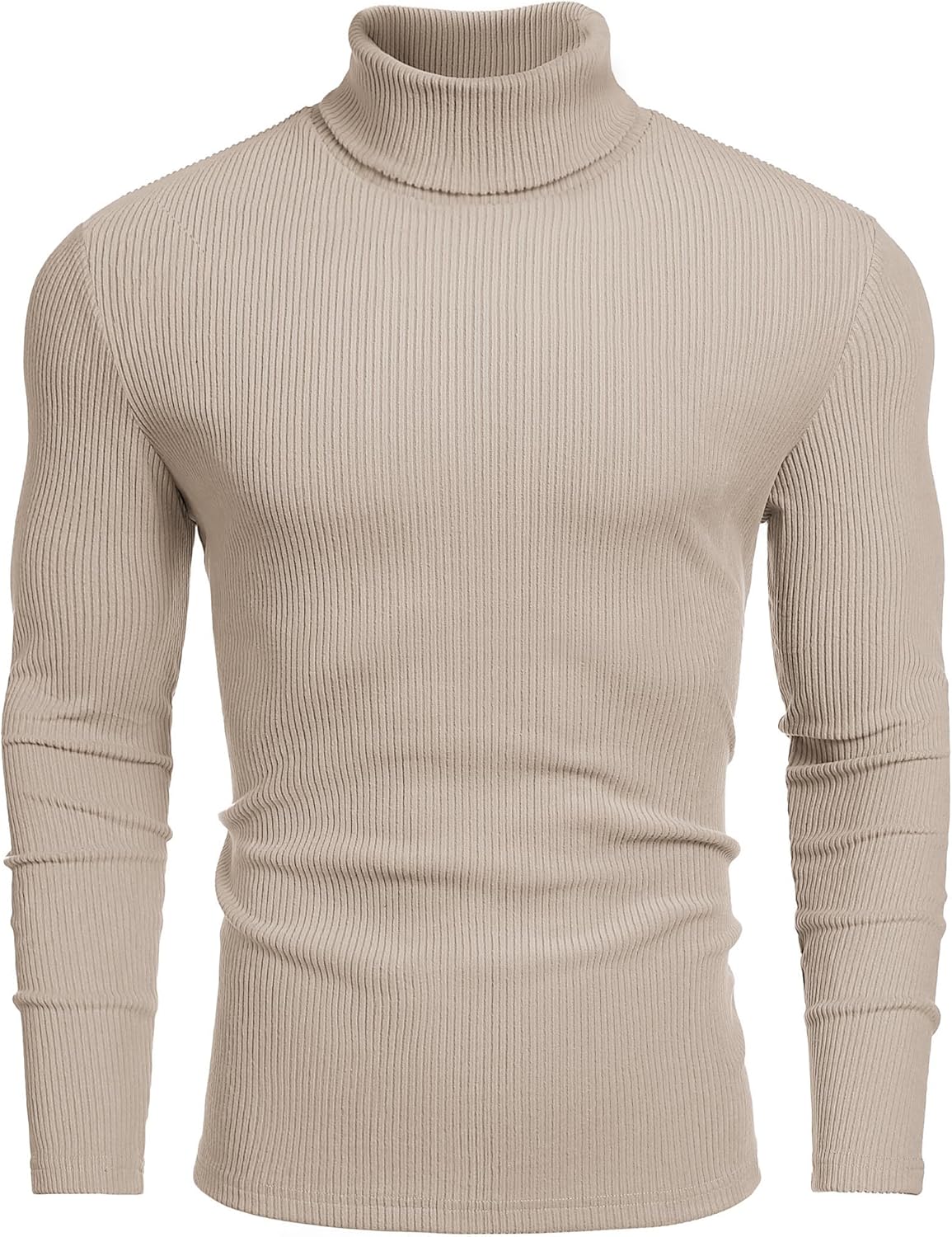 COOFANDY Men's Ribbed Turtleneck Sweater for Casual Style