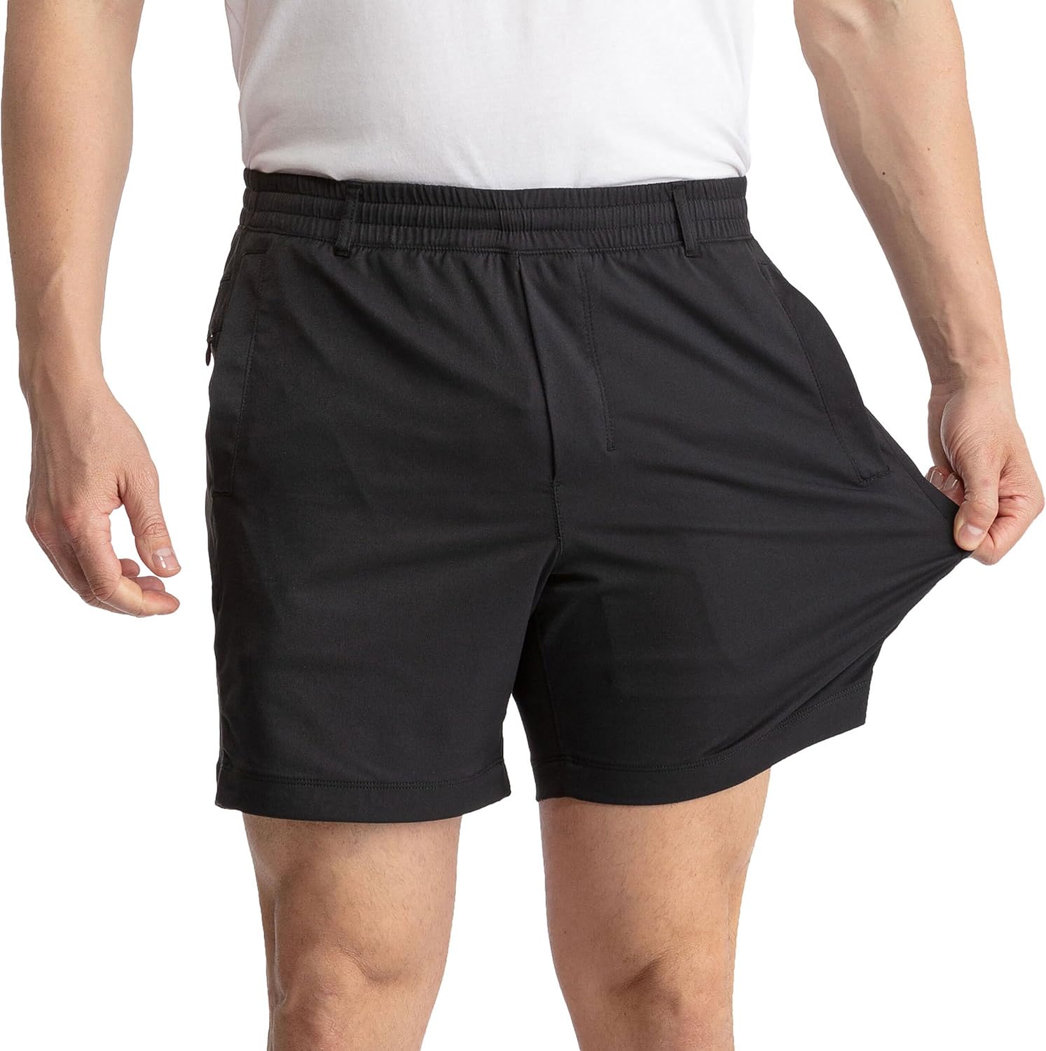 birddogs Mens Khaki Shorts with Built-in Liner for Comfort