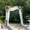 White Wedding Arch Draping Fabric 63in x 32ft - Sheer Tulle Backdrop