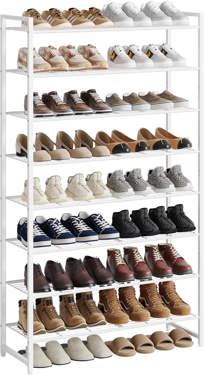 8 Tier Shoe Rack for Closet - Max Holds 40 Pairs of Shoes