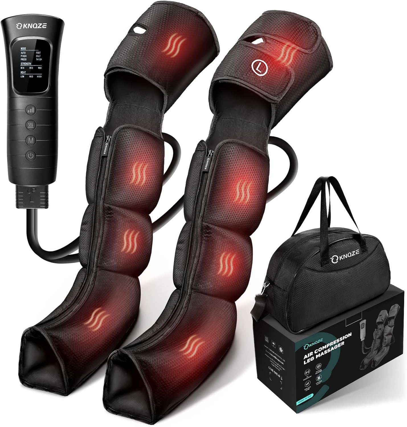 Leg Massager with Heat and Air Compression for Pain Relief