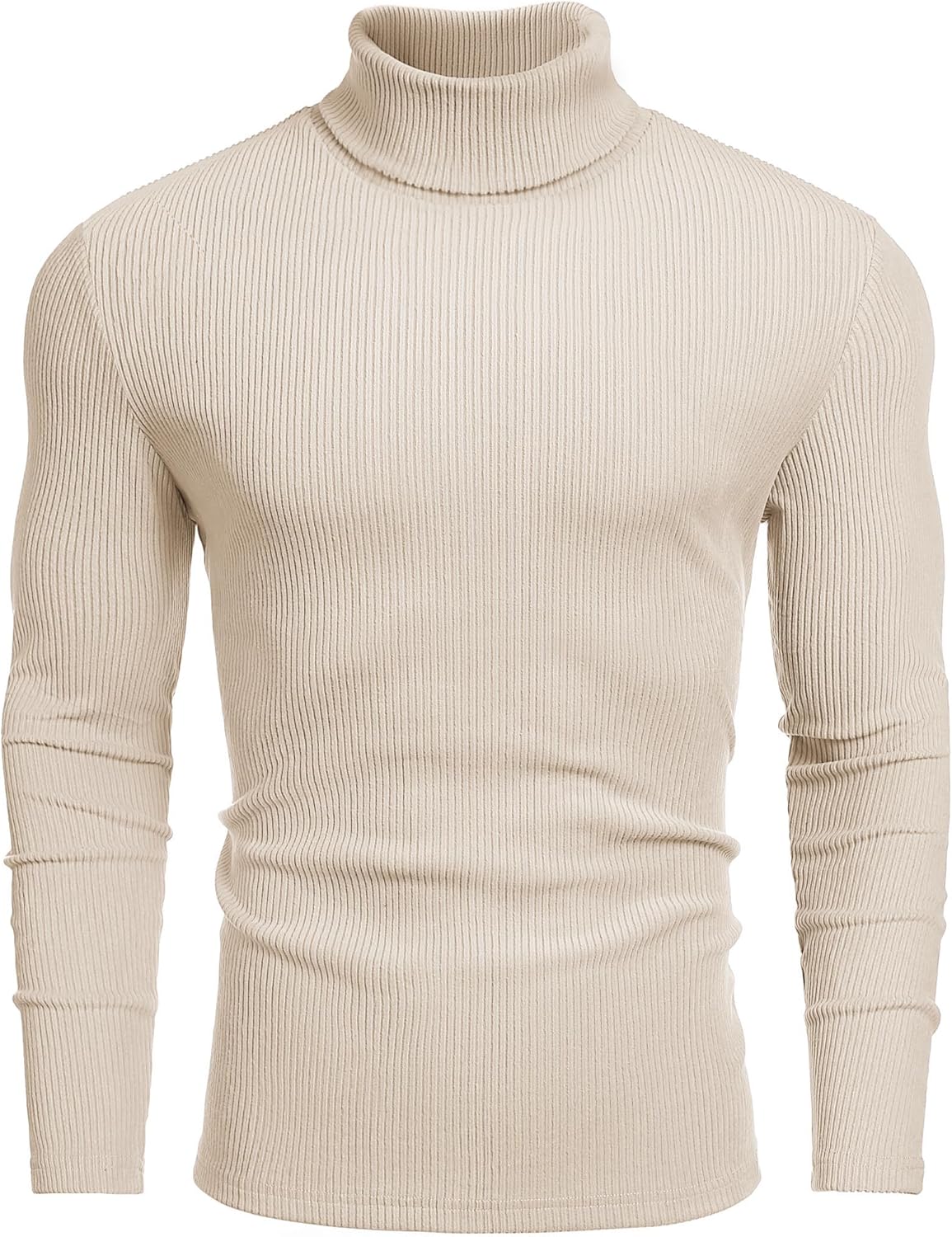 Men's Ribbed Turtleneck Sweater for Casual and Formal Wear