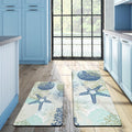 Tritard Coastal Kitchen Mat Set of 2 for Comfort and Style