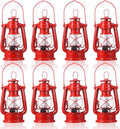 Hurricane LED Lanterns 8 in Vintage 8-Pack - Portable Warm Light