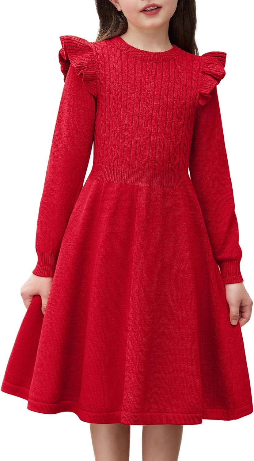 Arshiner Girls Sweater Dress for Fall Winter Fashion Style