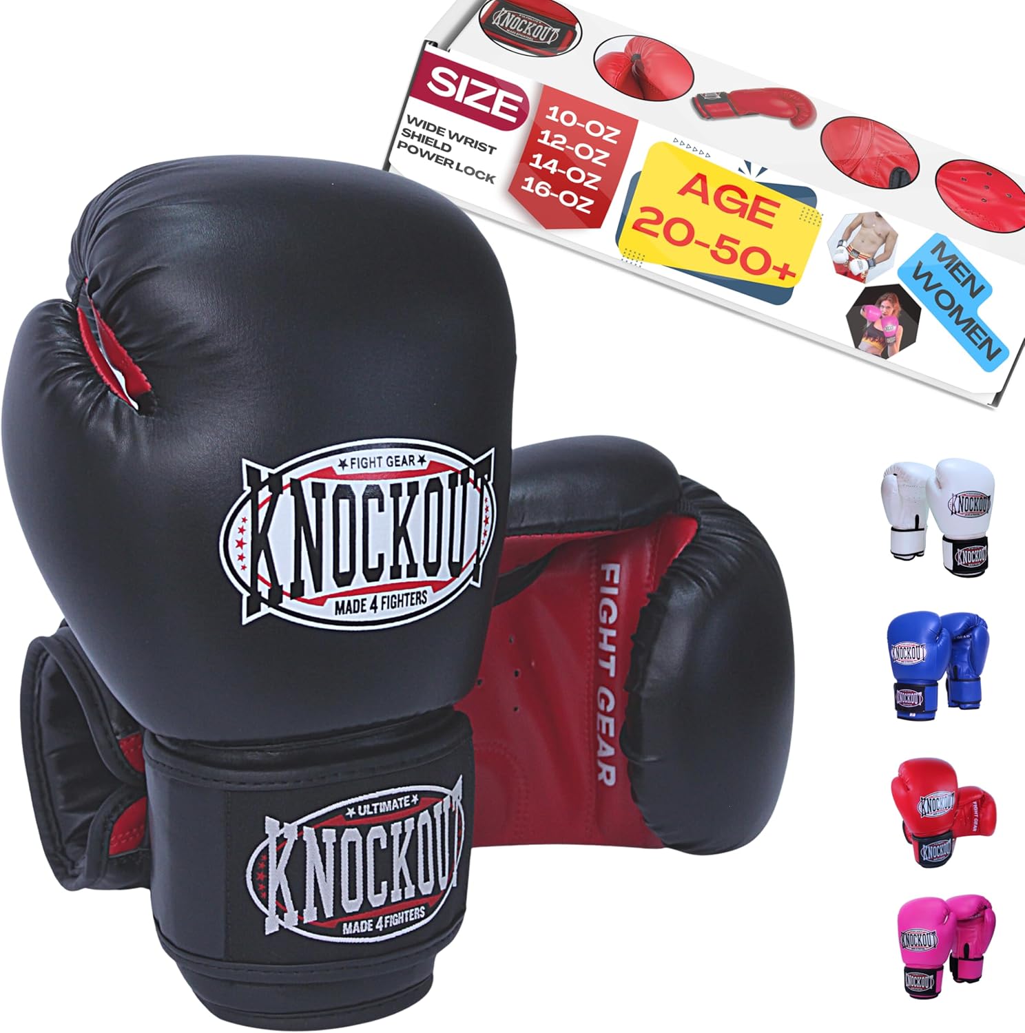 Ultimate Knockout Gel Boxing Gloves - Pro Training Power