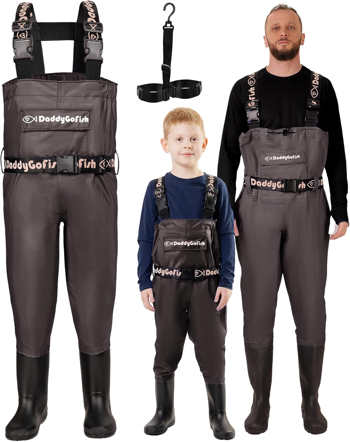 DaddyGoFish Chest Waders for Kids and Adults - Perfect for Family Fun