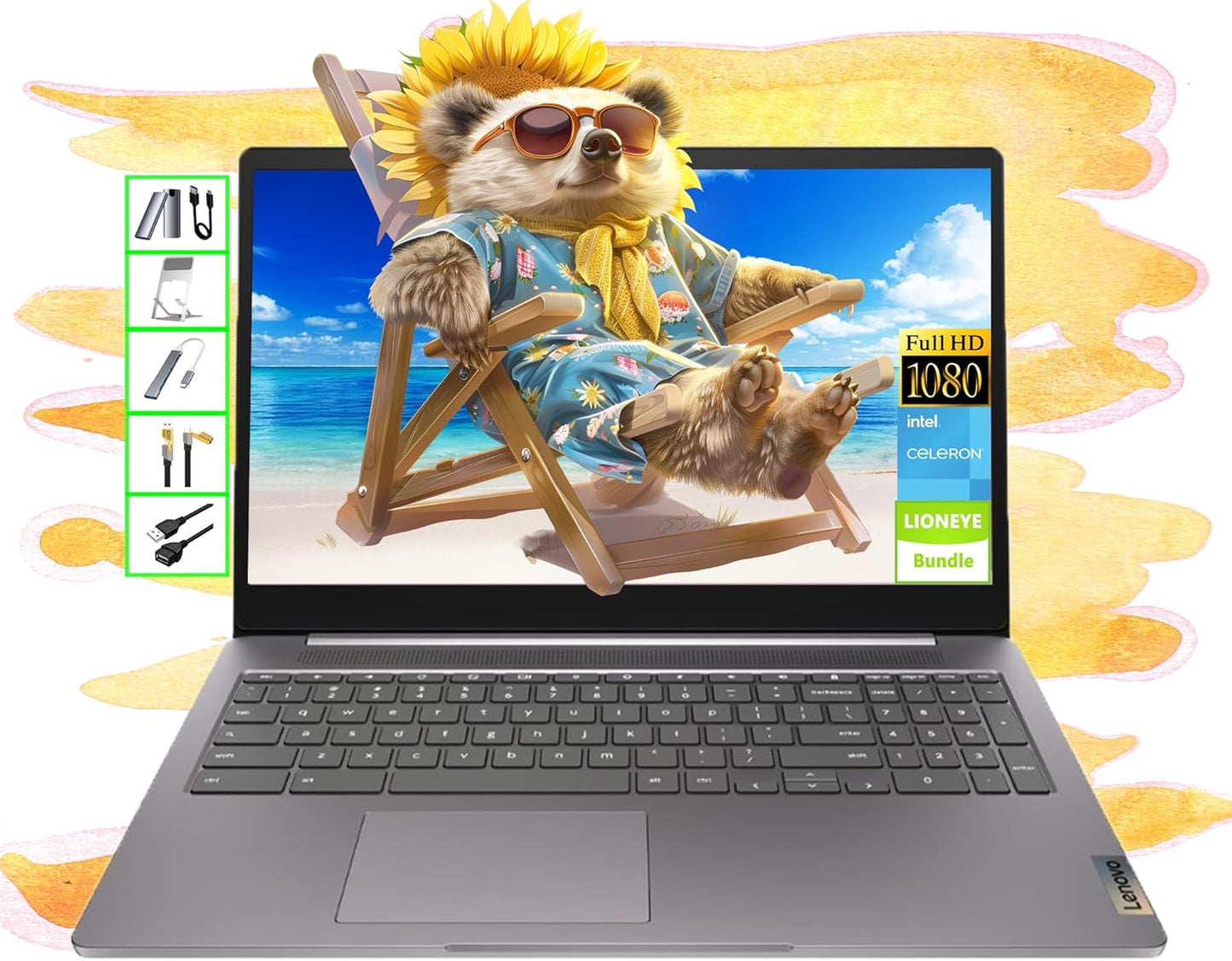 Lenovo Chromebook 15.6 FHD Laptop with 4GB RAM and 128GB Storage