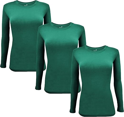 Natural Uniforms Women's Under Scrub Tee Crew Neck Long Sleeve T-Shirt