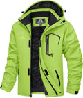 Men's Water Resistant Winter Ski Jacket with Fleece Lining - Warm