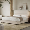 Full Size Boucle Bed Frame Upholstered with Headboard - Cozy