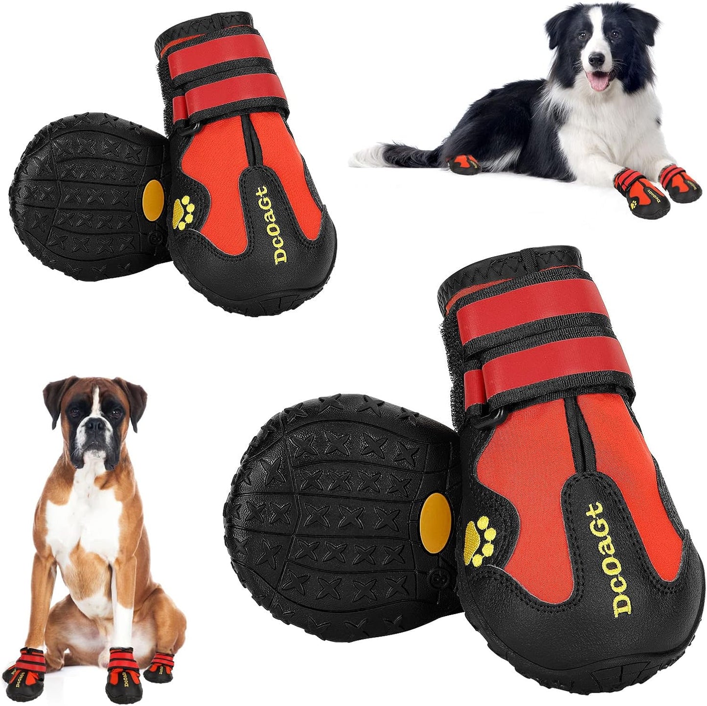 DcOaGt Dog Shoes for Large Dogs XXL - Waterproof Booties