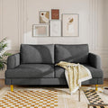 Loveseat Sofa Couch 70in Dark Gray Upholstered - USB Ports