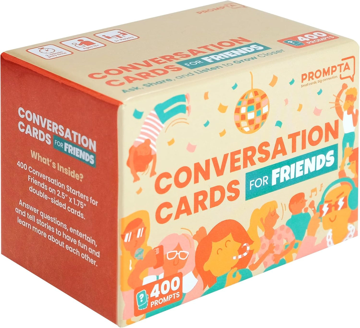 400 Conversation Cards for Friends - Fun Game to Spark Laughter