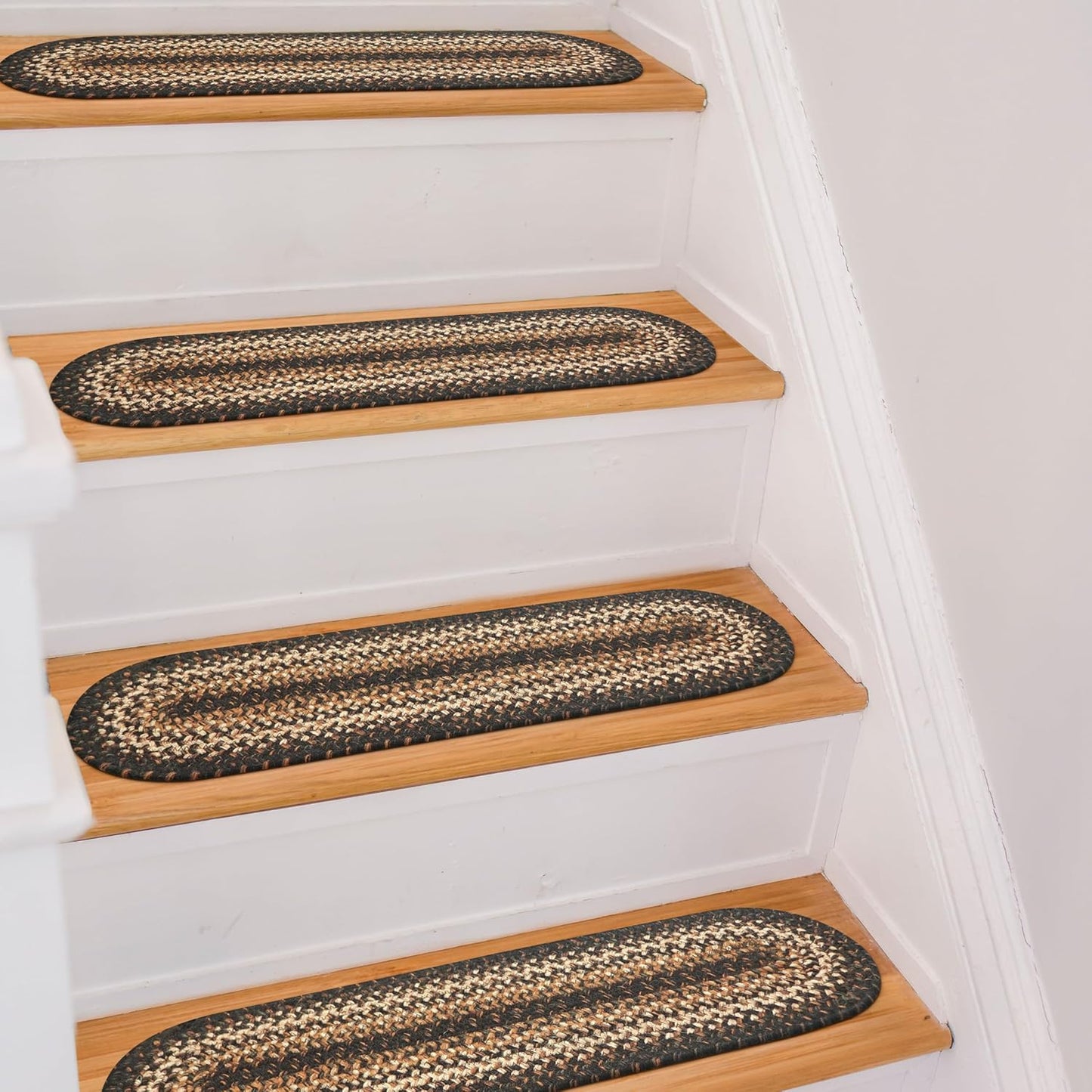 Kilimanjaro Jute Braided Stair Treads for Rustic Decor