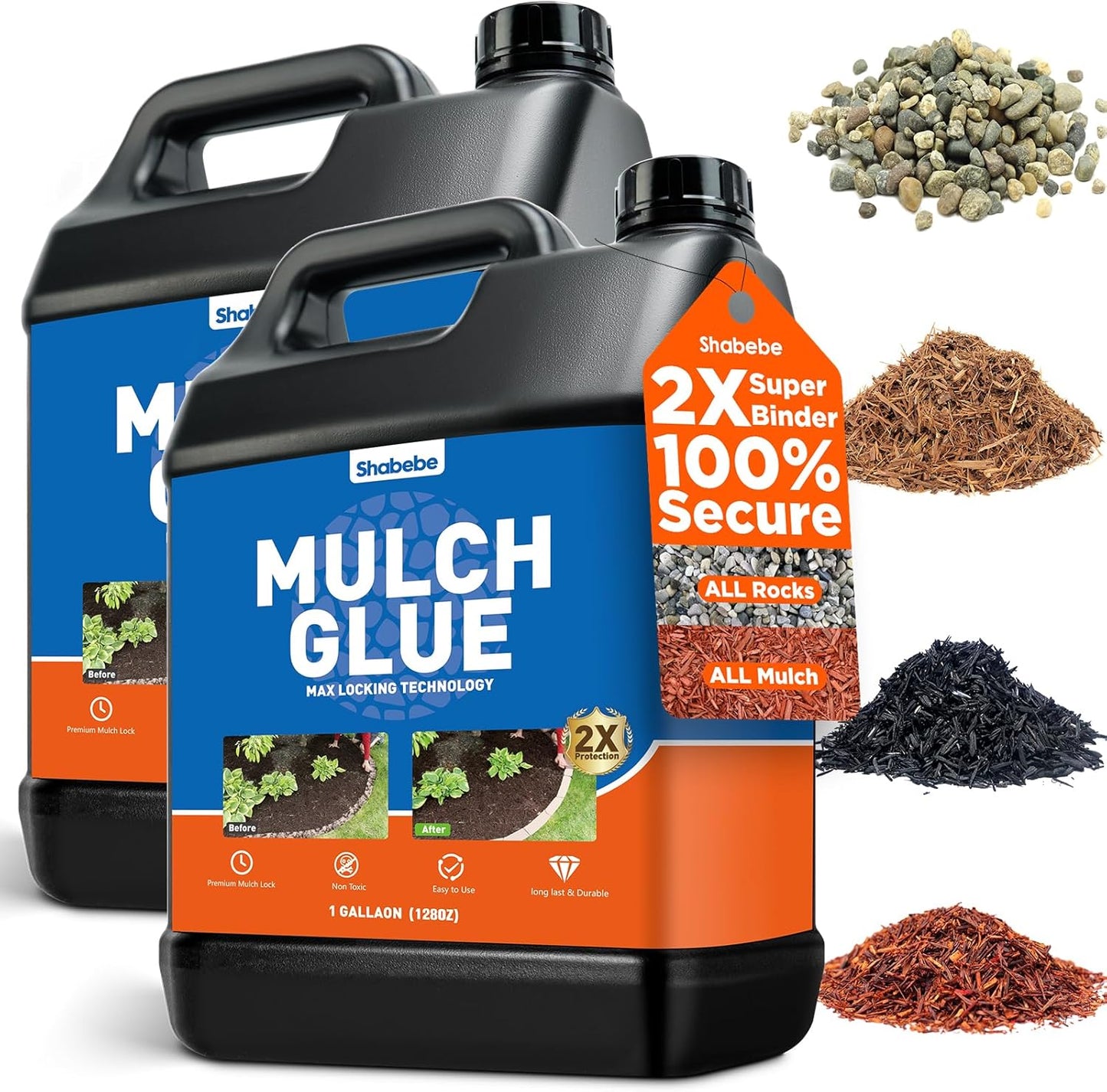 Mulch Glue for Landscaping - Fast-Drying Rock & Pebble Binder