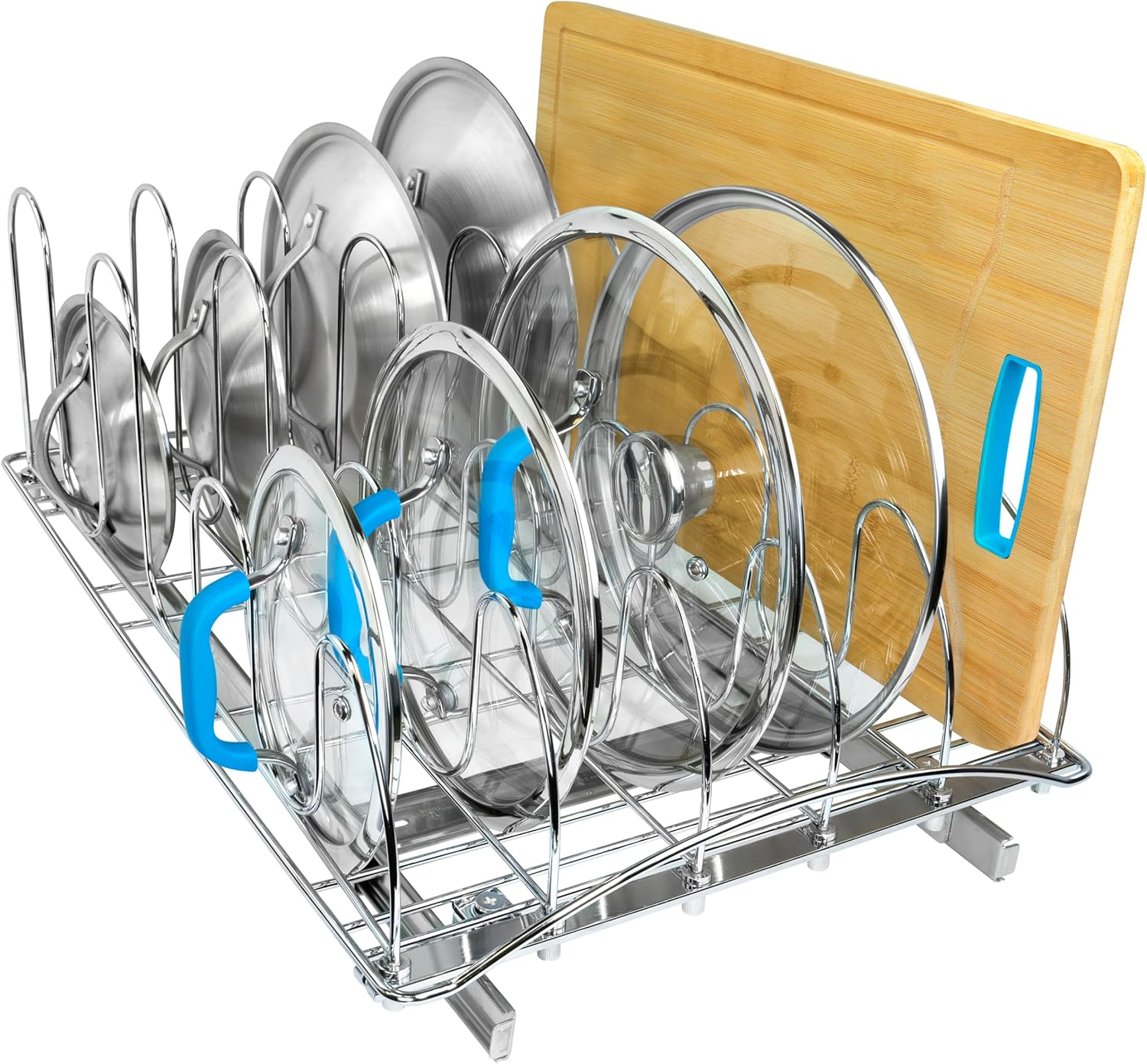 LYNK PROFESSIONAL Pull Out Pot Lid Organizer for Cabinets