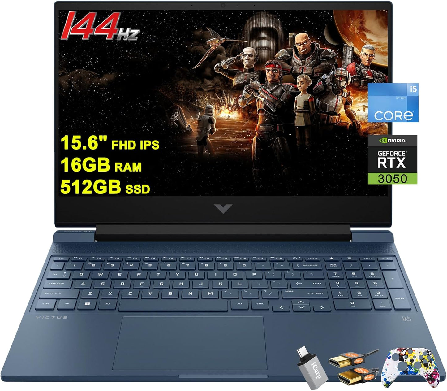 HP Victus 15 Gaming Laptop with 16GB RAM and RTX 3050 Graphics