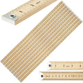 Wooden Yardstick 36 in Pack of 10 - Durable Dual-Scale Rulers