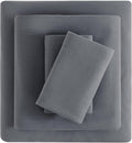 Viviland Plush Micro Fleece King Bed Sheet Set - Extra Warm Dark Gray