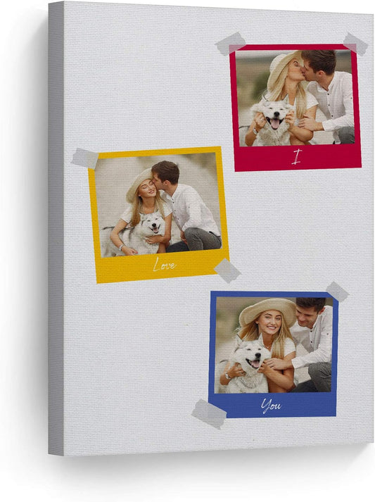 Custom Canvas Print with Your Photo - Personalized Collage Art