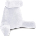 Husband Pillow XXL White Reading Pillow with Arms - Full Back Support