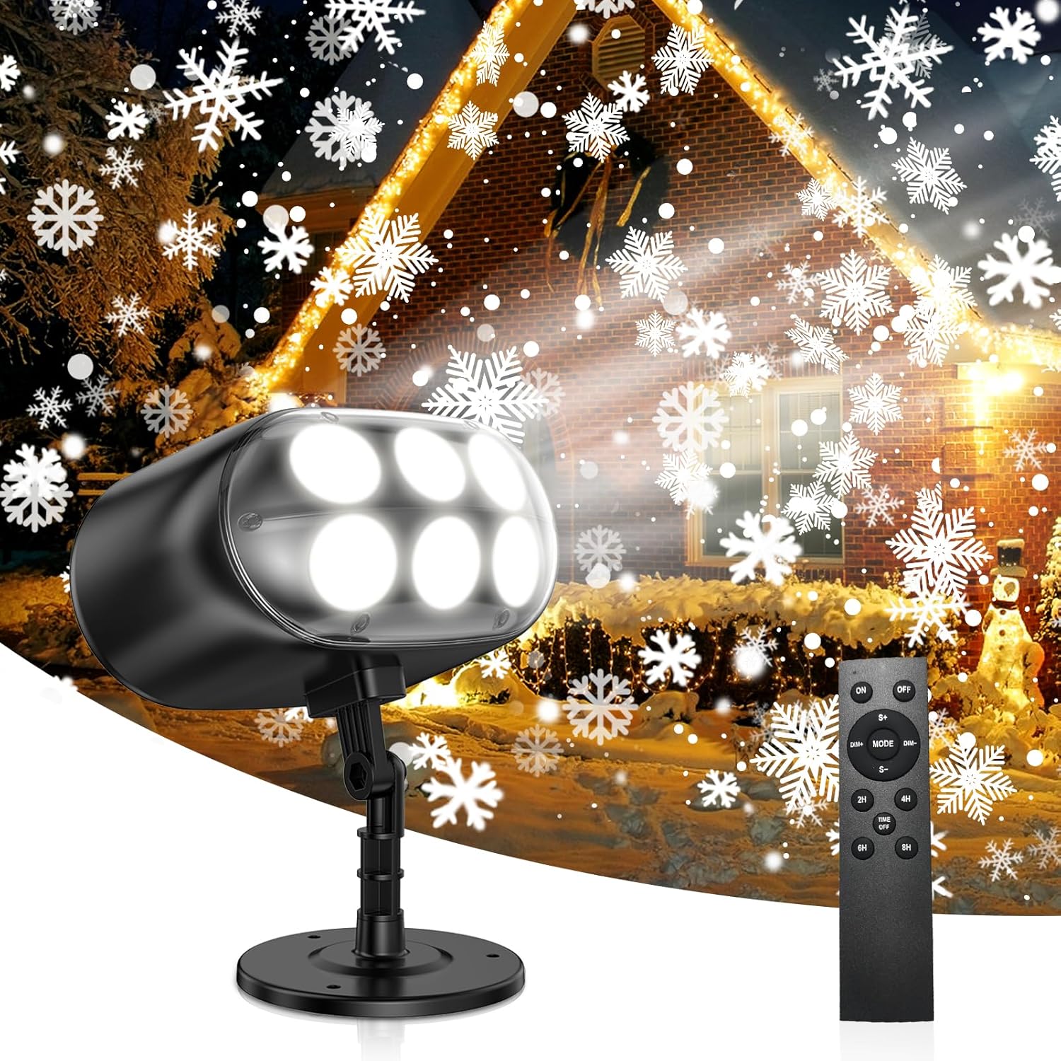 HD Snowflake Outdoor Projector by Fisca