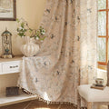 ENJOYBRIDAL Floral 84 in Curtains 2 Panel Set - Boho Semi Sheer