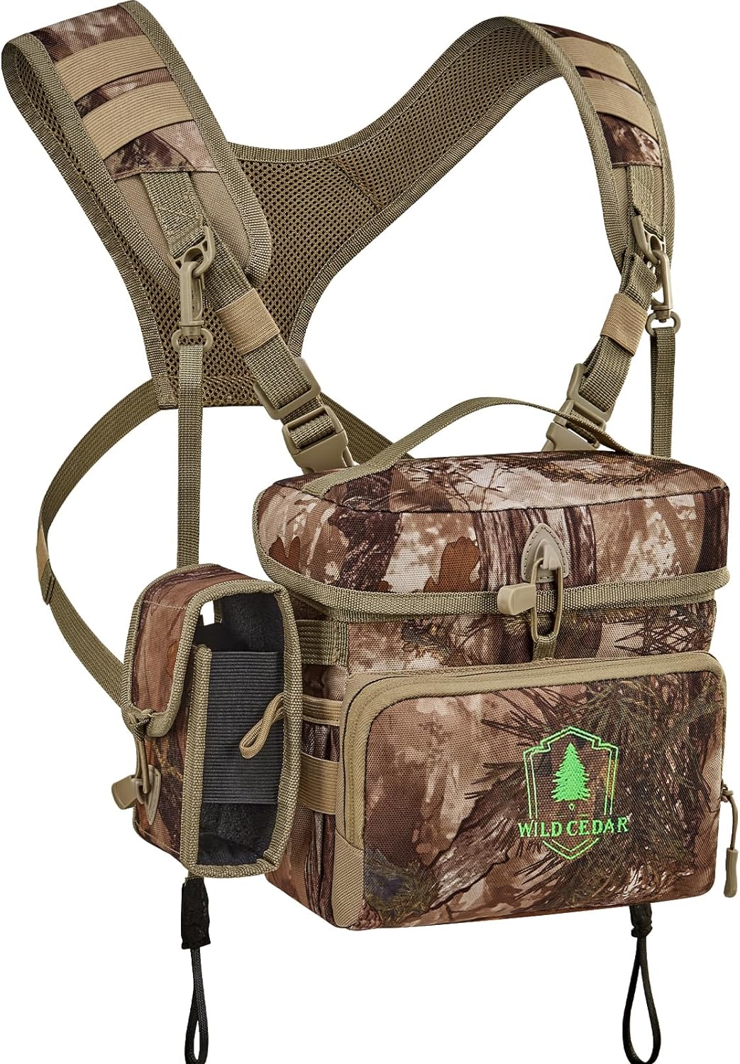 Binocular Harness Chest Pack with Rangefinder Pouch for Hunting