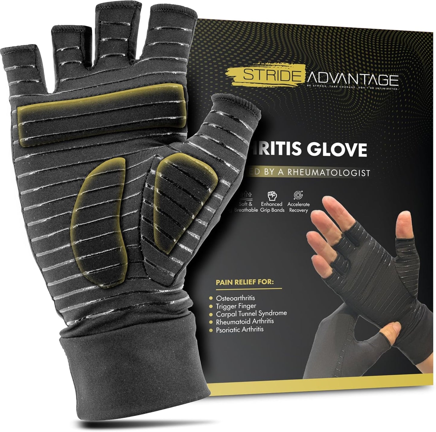 Padded Copper Compression Gloves | Relief for Hand Pain